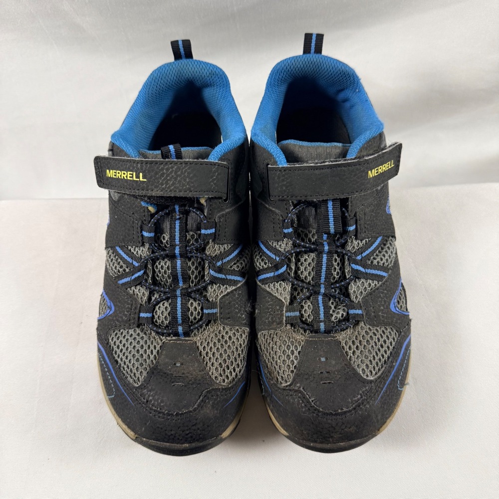 Merrell Kids Youth MK261971 Trail Chaser Hiking Shoes Black Grey Blue Wide 5.5W